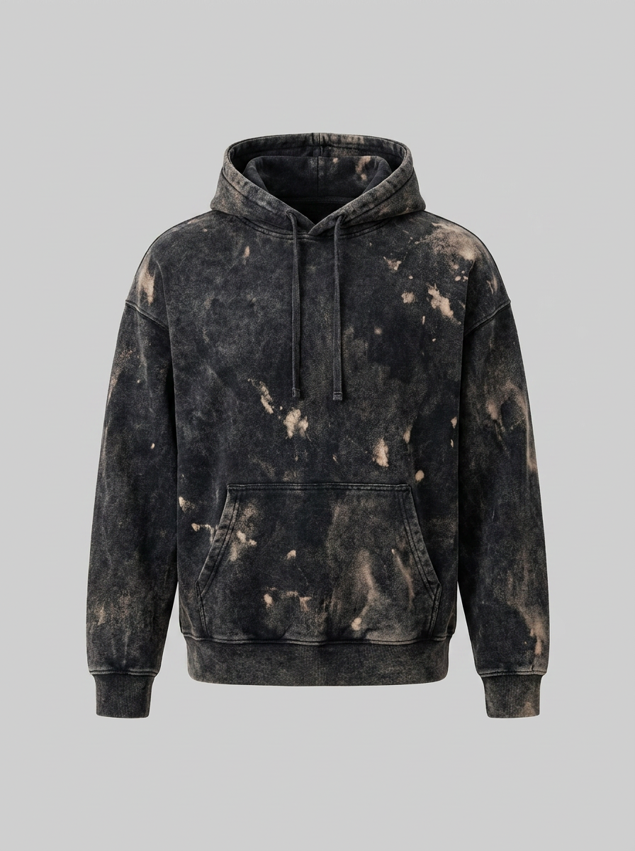 Tyson Oversized Heavyweight Hoodie Black Wash
