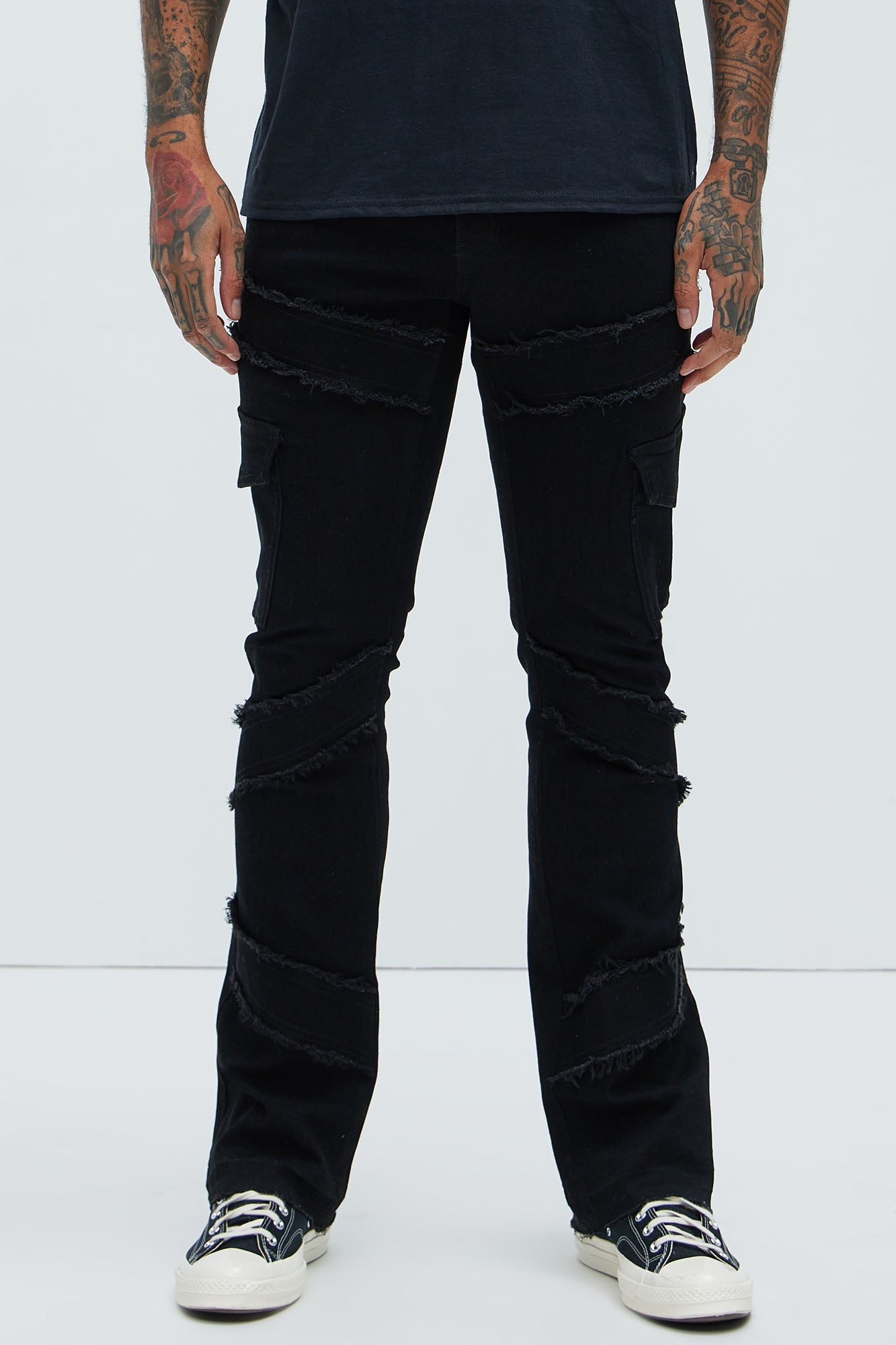 Simi Fray Cargo Stacked Skinny Flare Jeans · vista 2