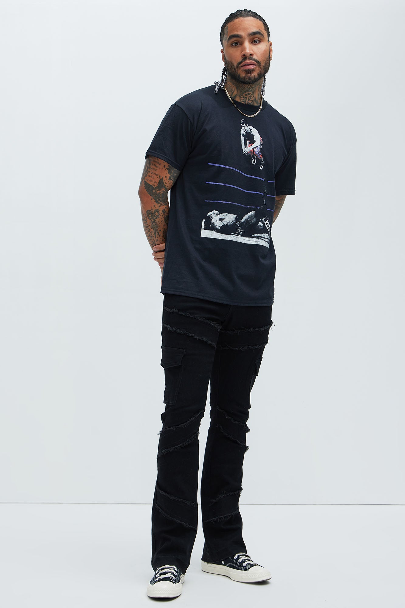 Simi Fray Cargo Stacked Skinny Flare Jeans · vista 3