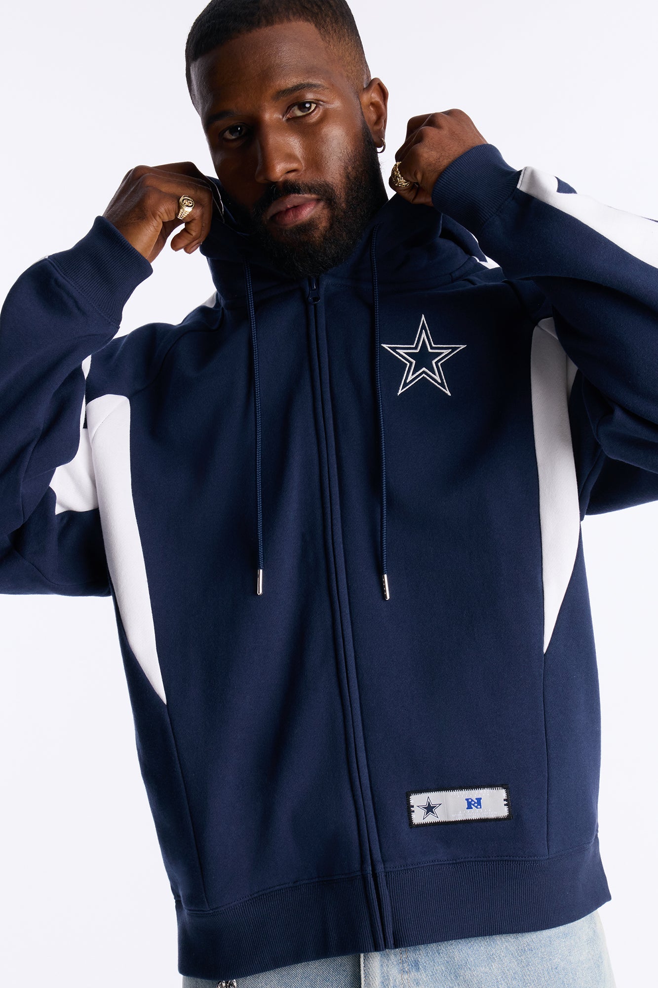 Cowboys Monster Oversized Zip Up Hoodie · vista 3