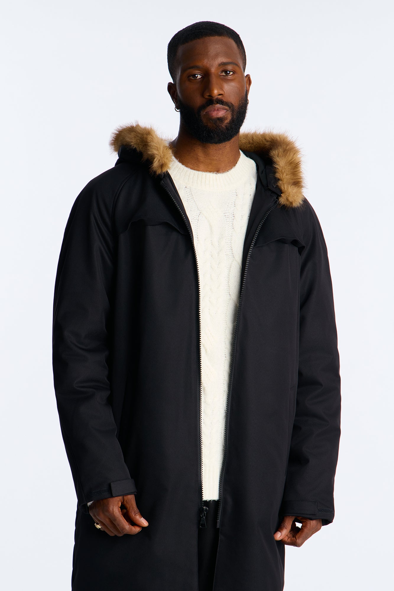 Iced Out Padded Faux Trim Parka · vista 2