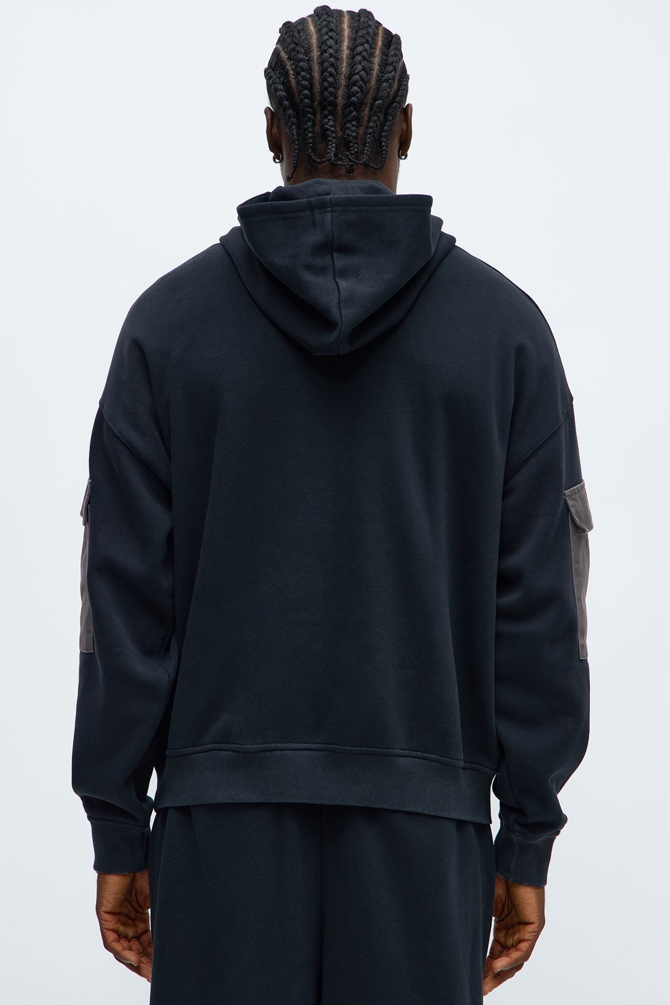 Oversized Twill Cargo Hoodie · vista 3